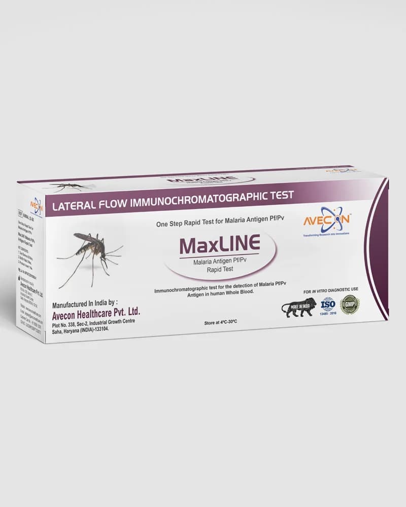 MaxLINE Malaria Antigen Pf/Pv Rapid Test